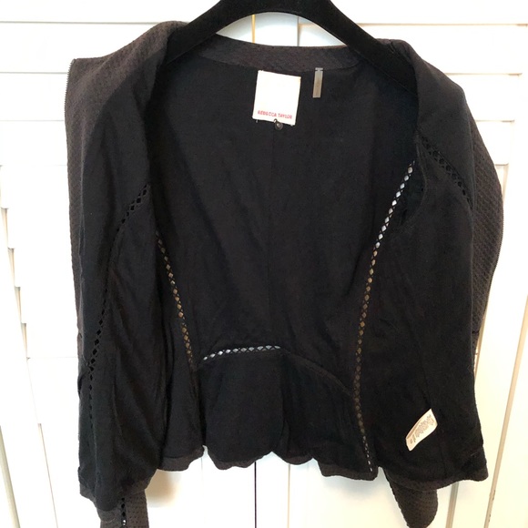 30% OFF🌟Rebecca Taylor Soft Black Peplum Jacket - Picture 5 of 9